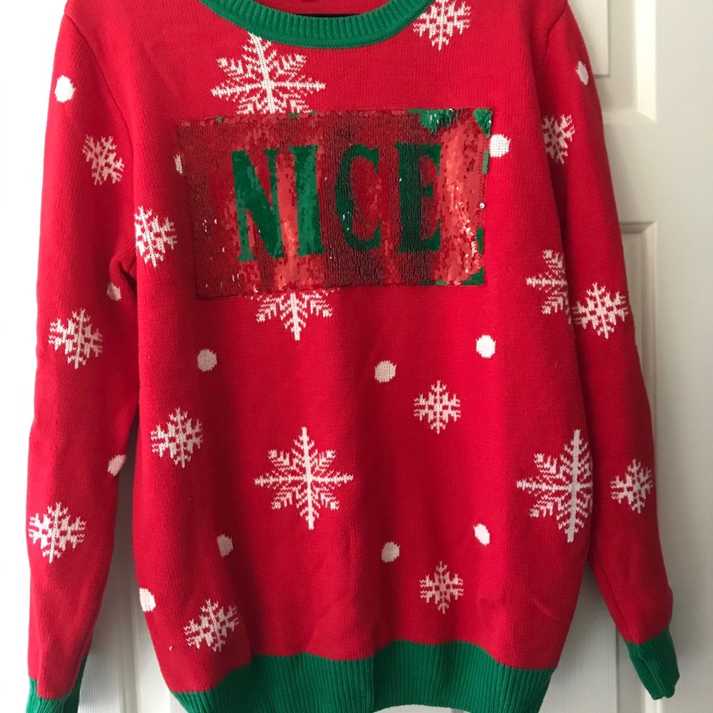 Naughty/Nice Ugly Christmas Sweater